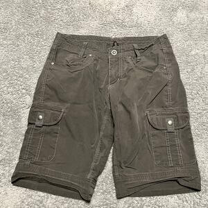 KUHL Shorts Womens 4 Splash 11" Performance Cargo Hiking Gray
